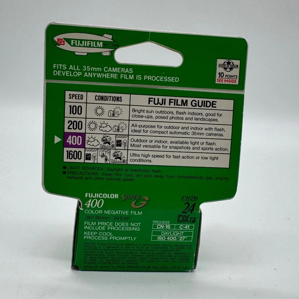 Vintage Fujifilm Fujicolor Super G 400 35mm Film 24 Exp World Cup USA 94 Sealed